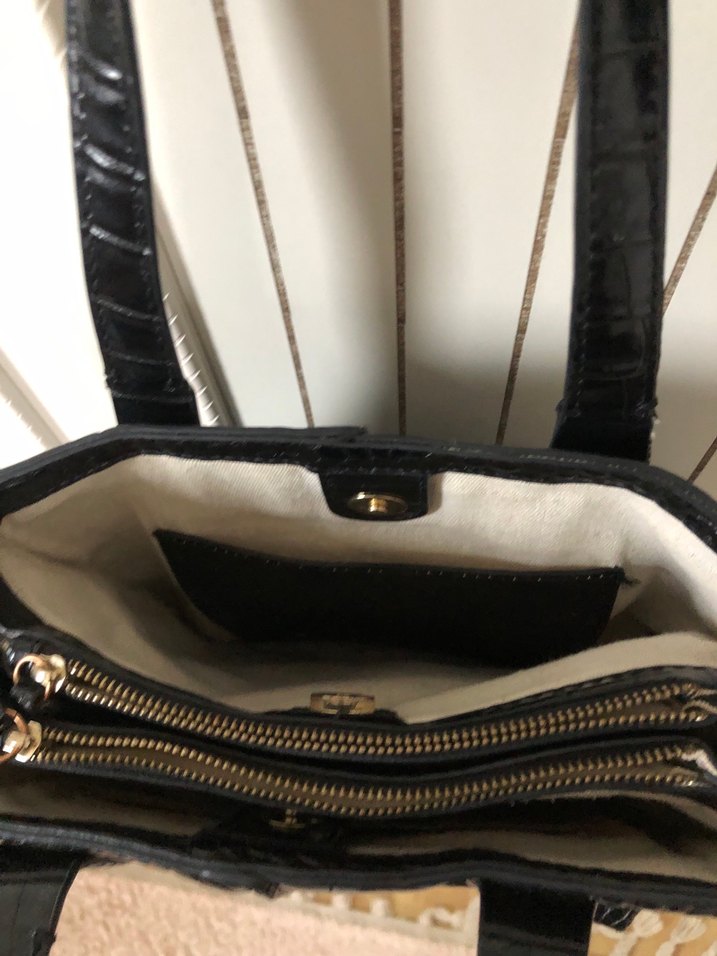 Zara Siyah Deri Kadın Çanta - Görsel 3