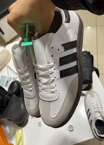 38 Beden beyaz Renk Samba Adidas Beyaz Siyah Zebra Desenli Spor Ayakkabı