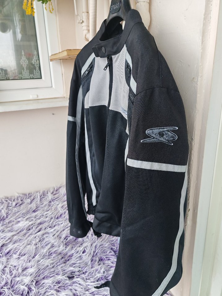 Gri Erkek Biker Ceket Fermuarlı - Görsel 4