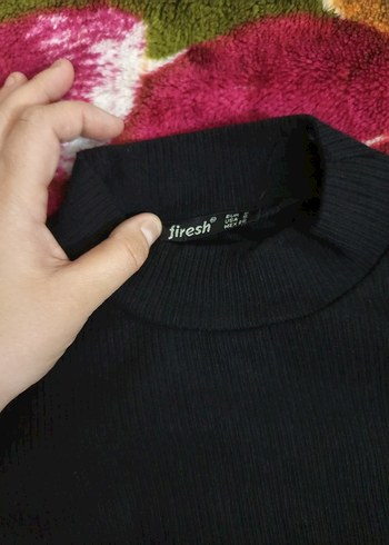 siyah balon kol sıfır s beden kazak - Görsel 3