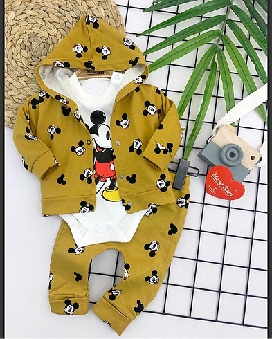 Mickey mouse zıbın hırkalı takım