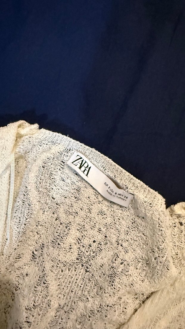 Beyaz Örgü  Kadın bluz - Görsel 2