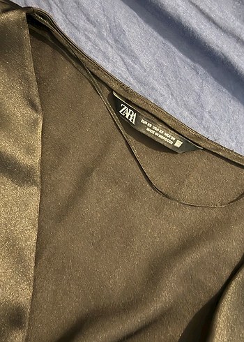 siyah saten bluz - Görsel 2