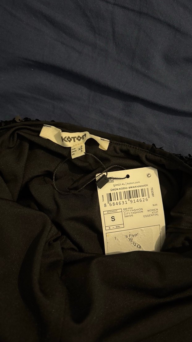 Siyah payetli v yaka büstiyer - Görsel 3