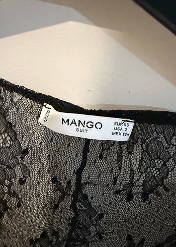 Uzun Kollu Siyah Dantel Bluz - Görsel 2