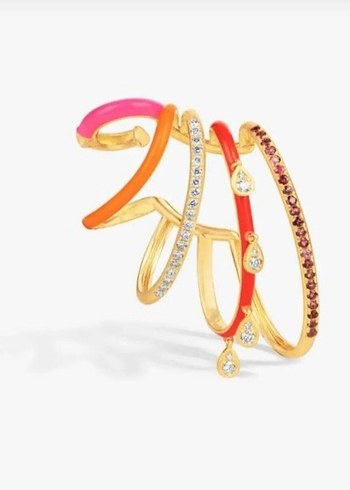 Renkli Boncuklu Mini Kadın Küpeler - Görsel 3