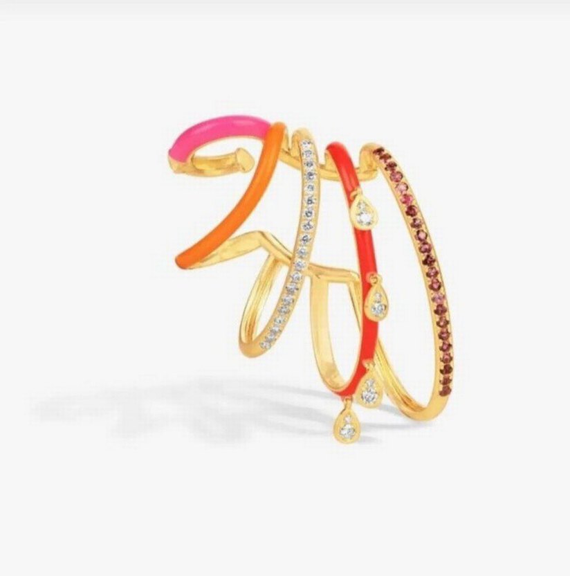 Renkli Boncuklu Mini Kadın Küpeler - Görsel 3