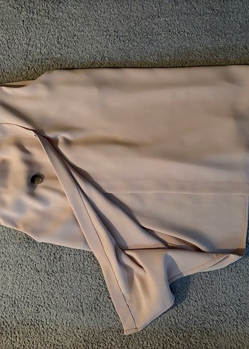 Bej Düğmeli Uzun Kadın Tulum etek - Görsel 2