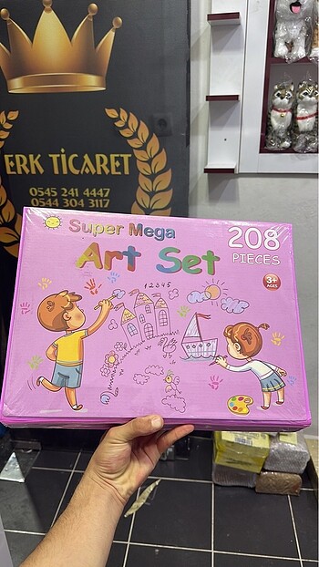  208 adet boyama seti çoçuk boyama