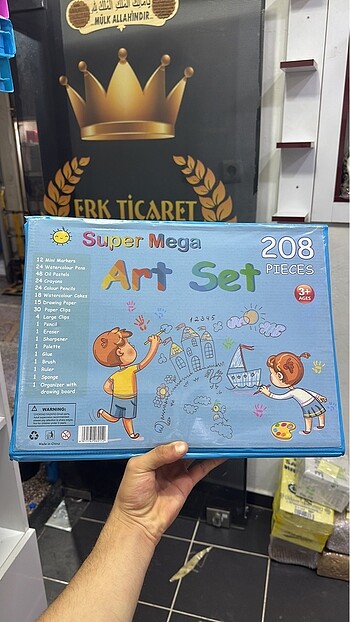  Beden Renk 208 adet boyama seti