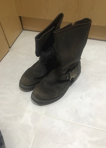 Kahverengikışlık bot Deri Tokalı Erkek bot - Görsel 3