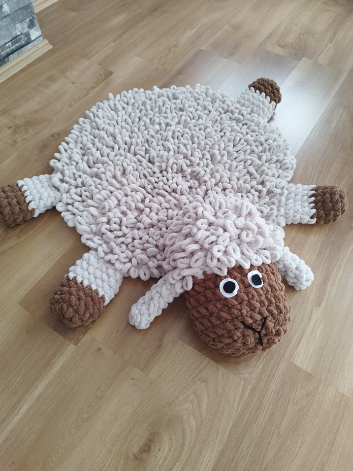 Kişiye özel üretim renk seçimi. Koyun Peluş Oyun Halısı - Halı - Görsel 3