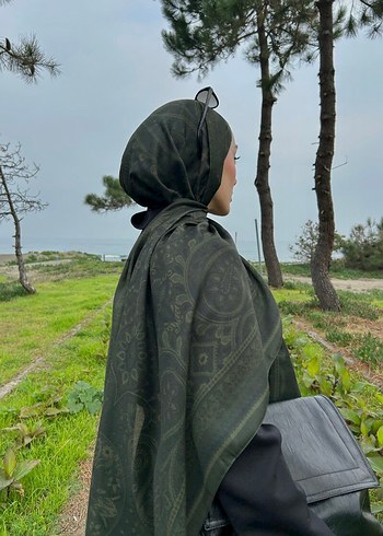 Kadın Haki Desenli Şal - Görsel 2