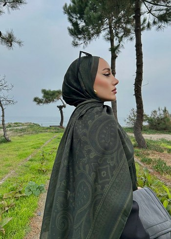 Kadın Haki Desenli Şal - Görsel 3
