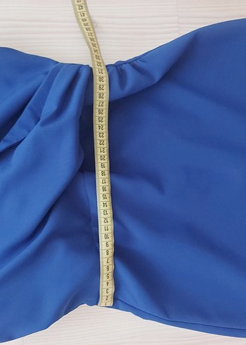 Mavi Drapeli Mini Abiye Elbise - Görsel 7