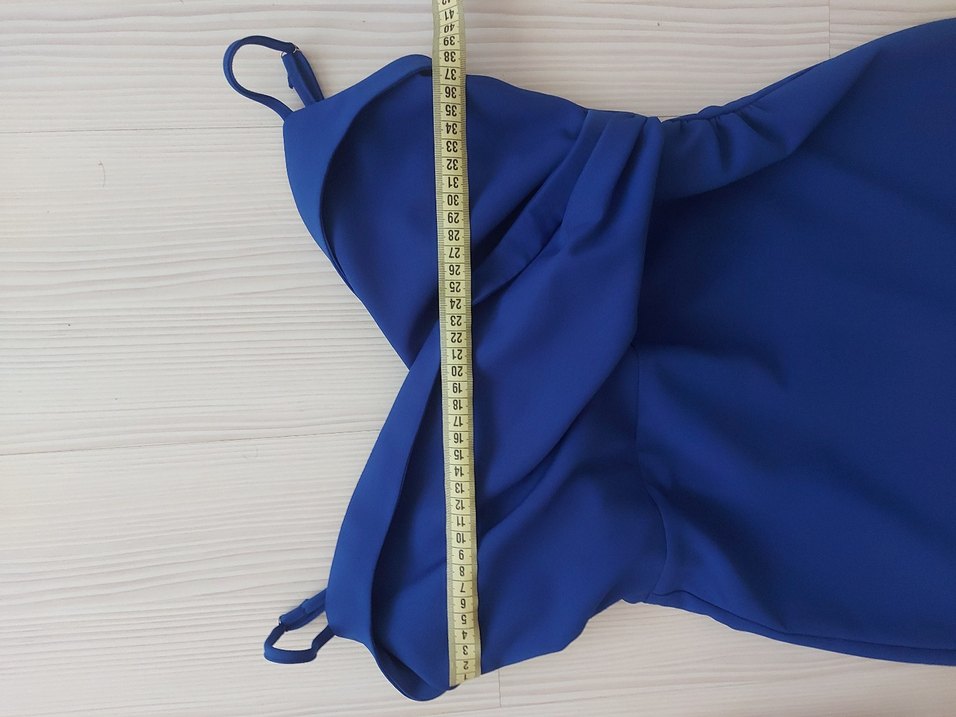 Mavi Drapeli Mini Abiye Elbise - Görsel 5