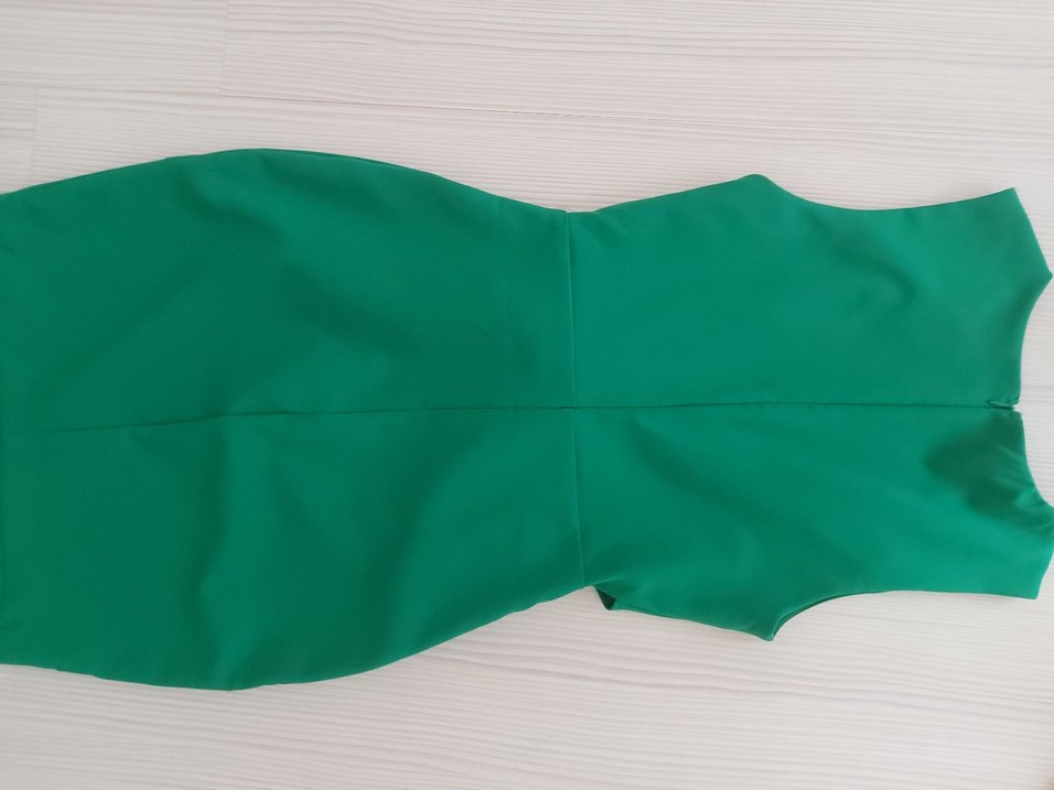 Yeşil Drapeli Mini Kalem Elbise - Görsel 5