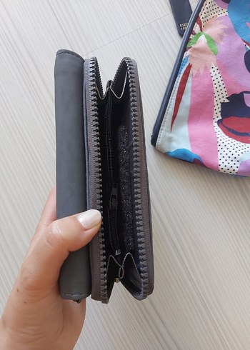 Gri Fermuarlı Kadın Cüzdanı - Görsel 7