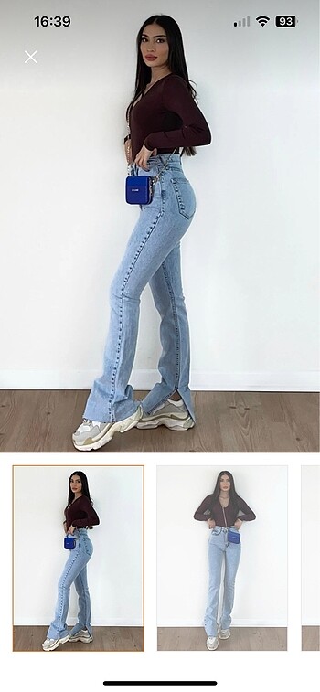 Yüksek bel slim straight pantalon