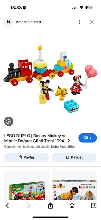  Beden Renk Lego duplo disney 10941