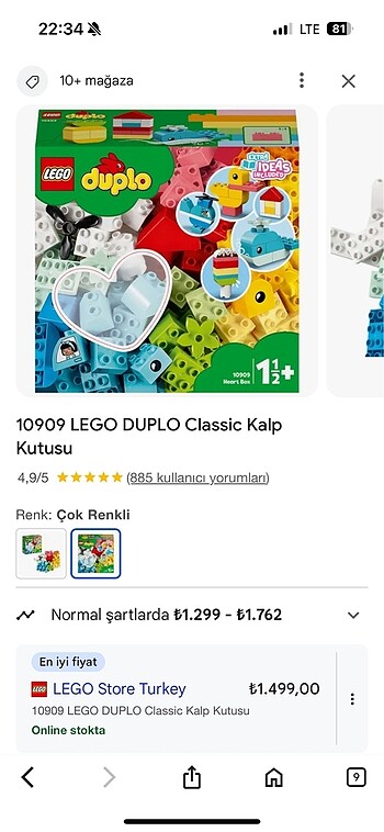  Beden Lego duplo 10909
