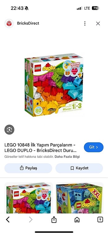  Beden Lego duplo 20848