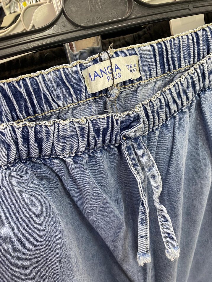 Gevşek Kesim Mavi Kadın Kot Pantolon - Görsel 3