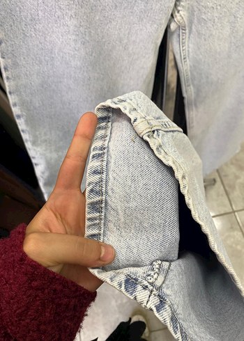 Gri Bol Kesim Kadın Denim Pantolon - Görsel 2