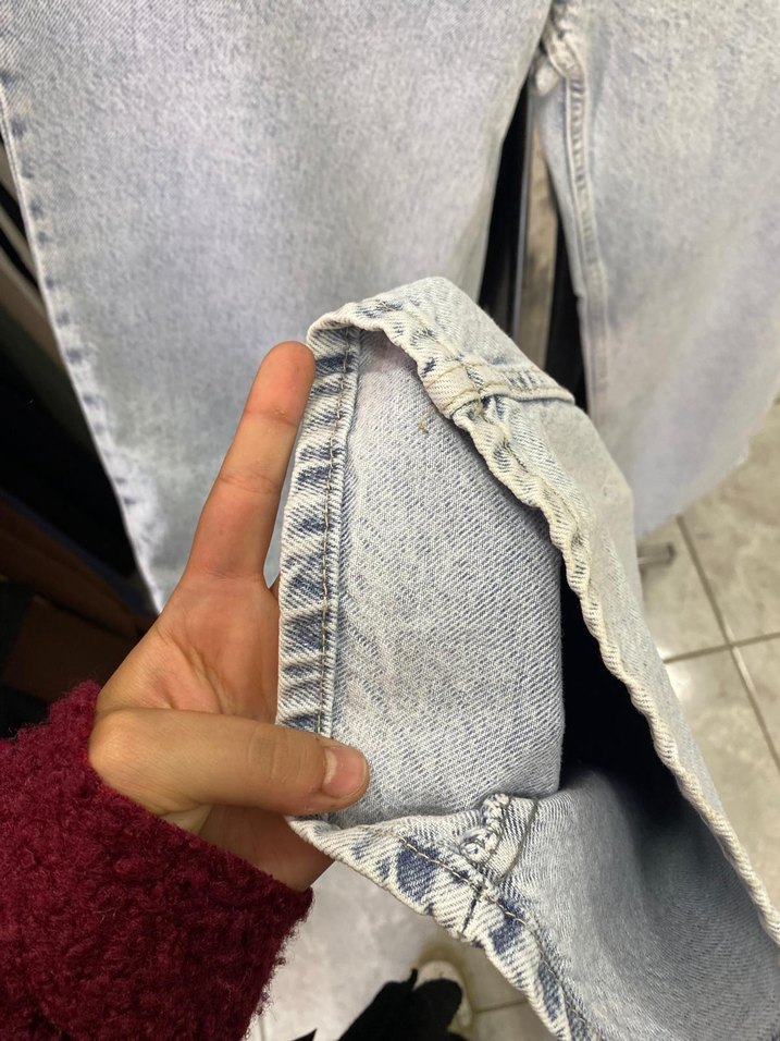 Gri Bol Kesim Kadın Denim Pantolon - Görsel 2