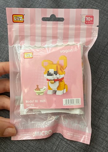 Loz 160 Parça Pembe Mini Blok Köpek Figürü