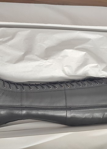 siyah deri çizme - Görsel 2