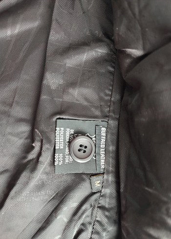 Düğmeli Siyah Deri Kadın Ceket - Görsel 3