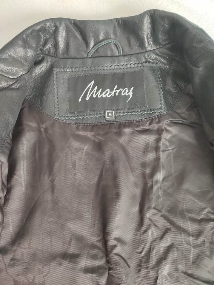 Düğmeli Siyah Deri Kadın Ceket - Görsel 2