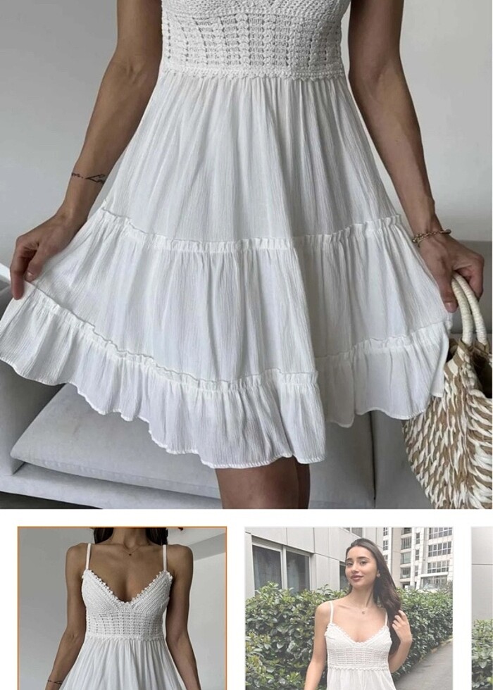 Beyaz elbise - Görsel 3