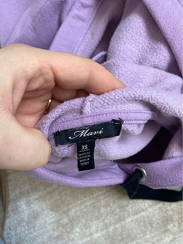xs Beden Mavi sweatshirt