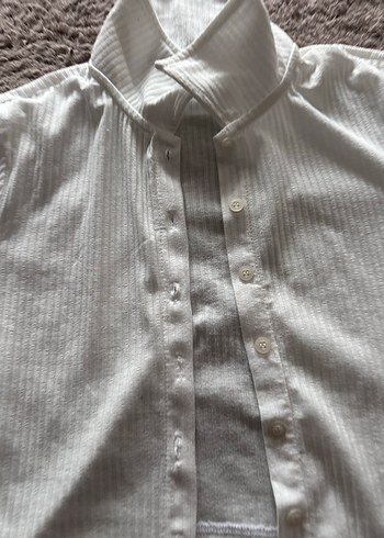 Kısa Kollu Beyaz Gömlek - Görsel 3