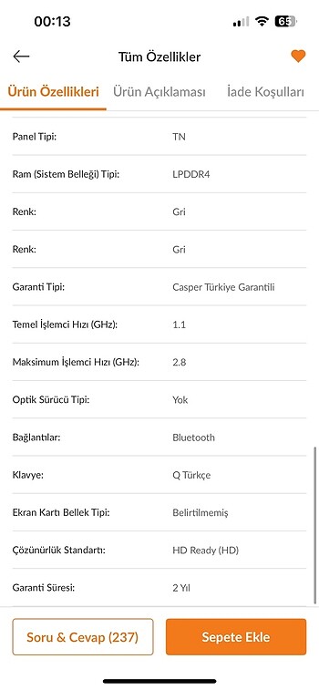 Beden Renk Laptop