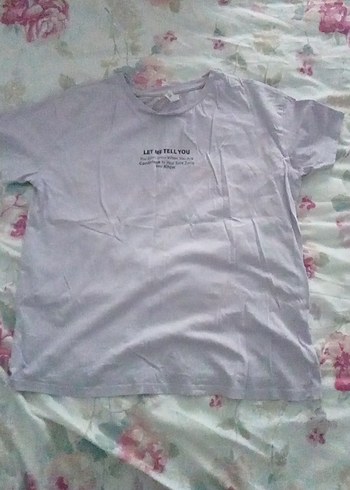 Mor Baskılı Kız Tişörtü, Kısa Kollu, Rahat Kesim - Görsel 2