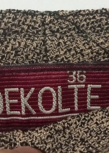 Kahverengi Kemerli Uzun Kumaş Etek - Görsel 3