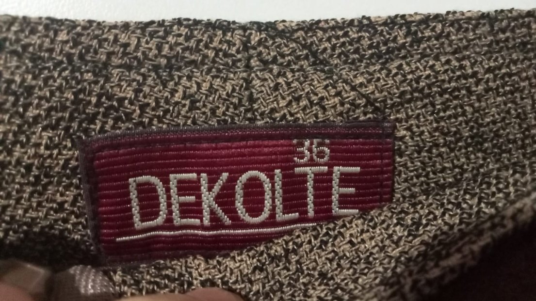 Kahverengi Kemerli Uzun Kumaş Etek - Görsel 3