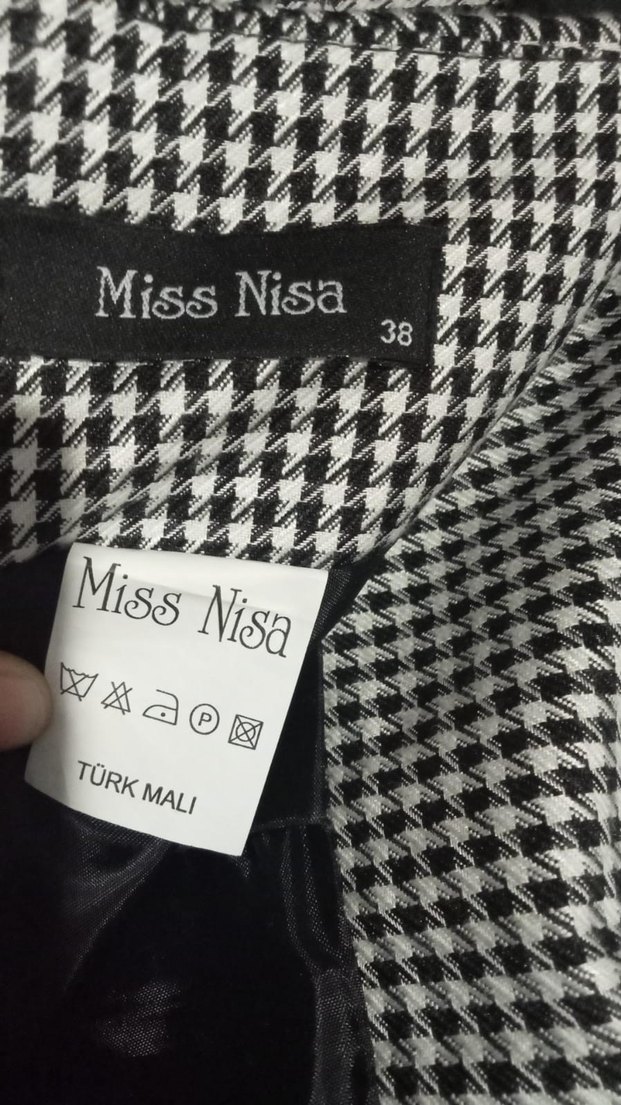 Gri Kareli Pilili Uzun Etek - Görsel 3