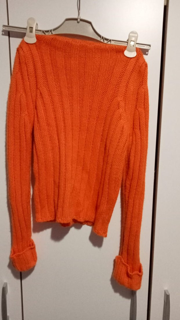 Turuncu Kadın Triko Kazak - Görsel 2