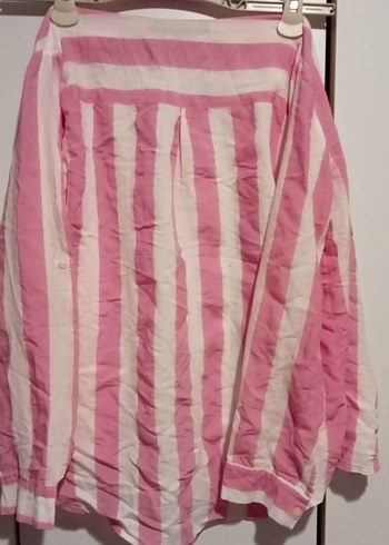 Pembe Çizgili Gömlek - Görsel 2