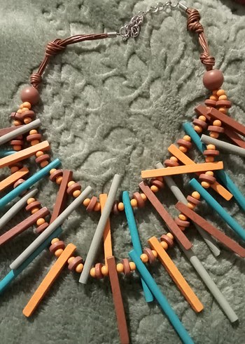 Renkli Boncuklu Bohem Uzun Kolye - Görsel 3