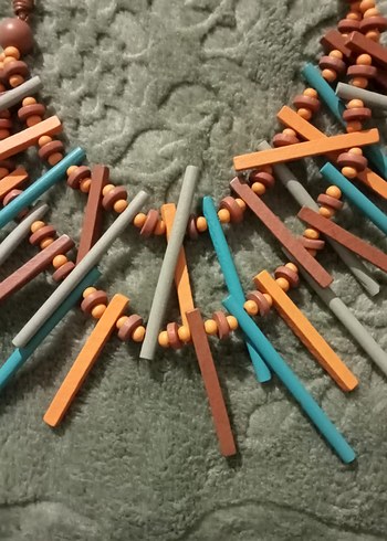 Renkli Boncuklu Bohem Uzun Kolye - Görsel 2