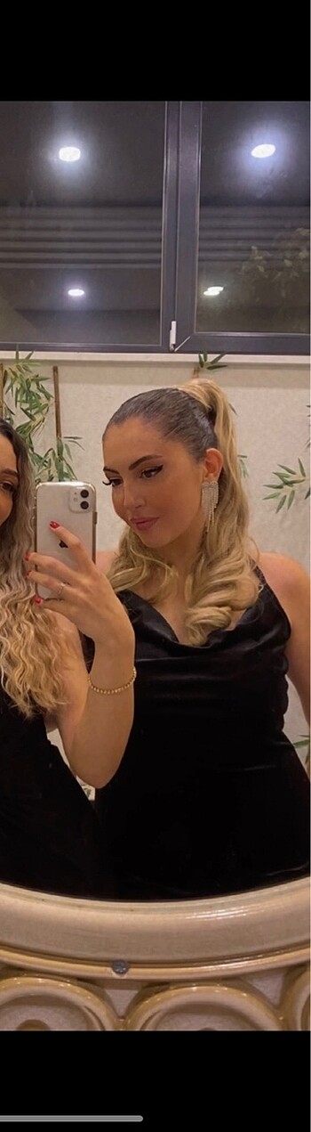 40 Beden kadife midi boy sade ve şık elbise
