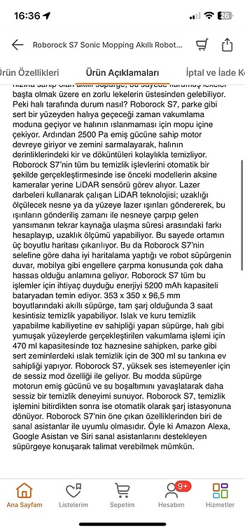 Beden Roborock s7 sonic