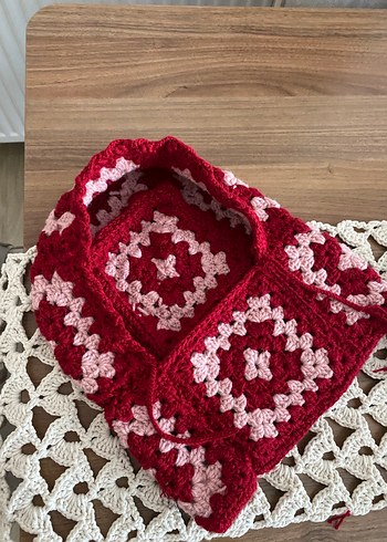 Bordo İşlemeli motifli bere - Görsel 2