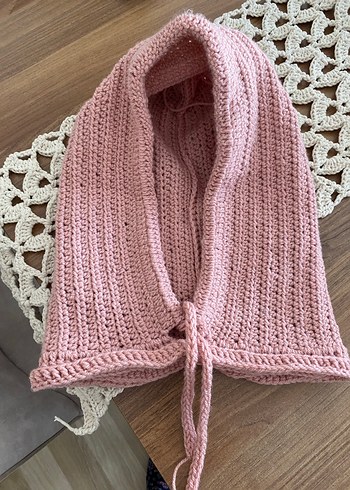 Pembe Örgü kadın Bere - Görsel 2