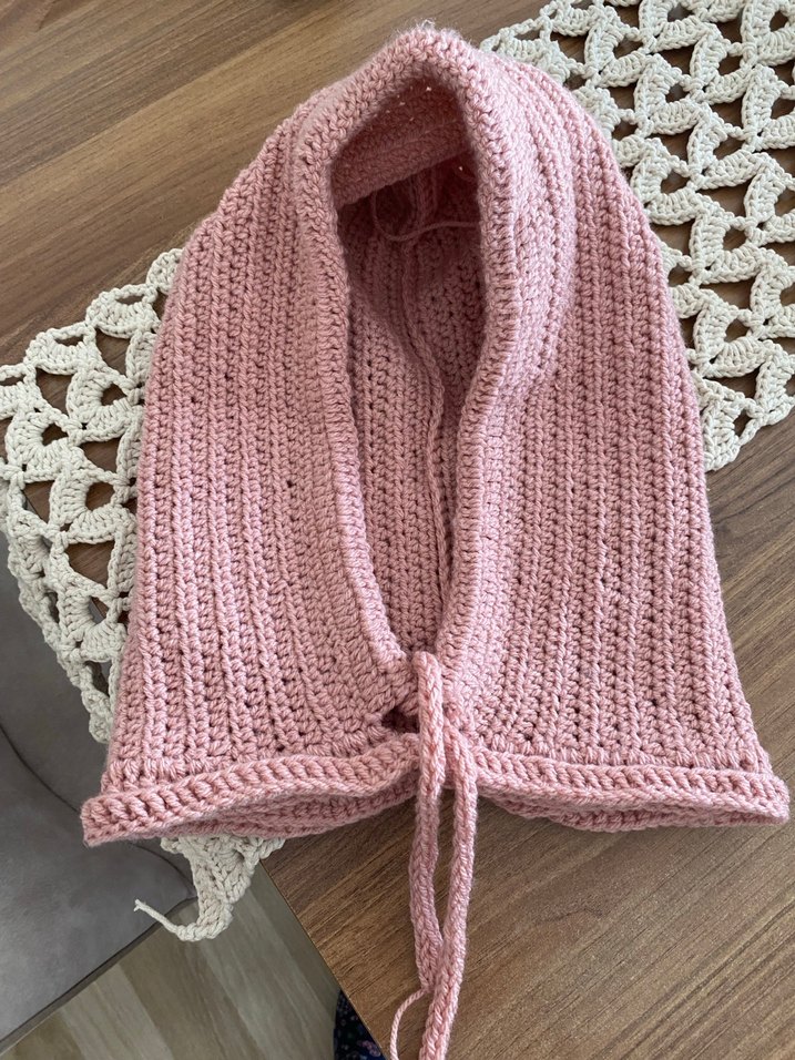 Pembe Örgü kadın Bere - Görsel 2